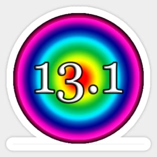 13.1 HALF MARATHON RAINBOW Sticker
